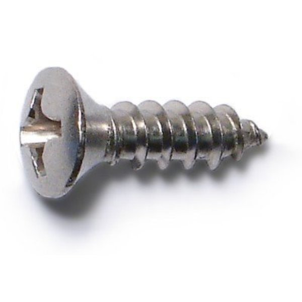 Midwest Fastener Sheet Metal Screw, #6 x 1/2 in, 18-8 Stainless Steel Oval Head Phillips Drive, 100 PK 05215